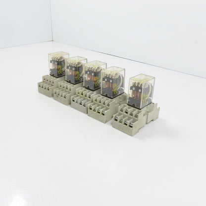 Square D RS14V20 14-Blade Plug In Miniature Power Relay 120/240VAC 5A Lot Of 5