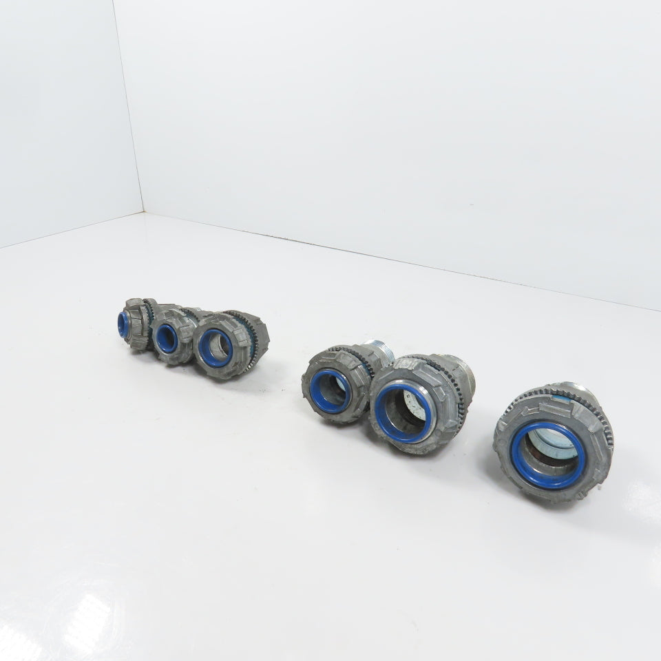 T&B EFG III Misc. Sizes Of Straight Conduit Connectors 1", 3/4", 1/2" Lot/6