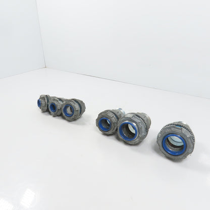 T&B EFG III Misc. Sizes Of Straight Conduit Connectors 1", 3/4", 1/2" Lot/6