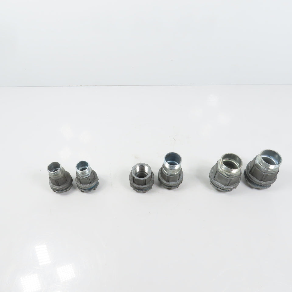T&B EFG III Misc. Sizes Of Straight Conduit Connectors 1", 3/4", 1/2" Lot/6