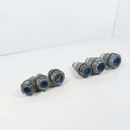 T&B EFG III Misc. Sizes Of Straight Conduit Connectors 1", 3/4", 1/2" Lot/6