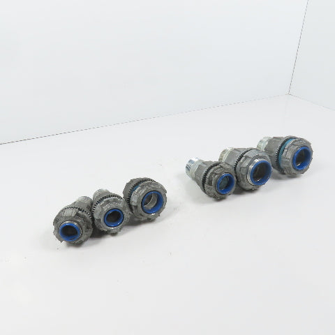 T&B EFG III Misc. Sizes Of Straight Conduit Connectors 1", 3/4", 1/2" Lot/6