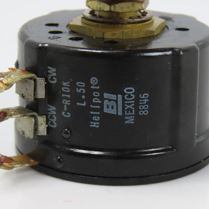Helipot C-R10K 10 Turn 10K Ohm Panel Bushing Mount Rotary Potentiometer L.50