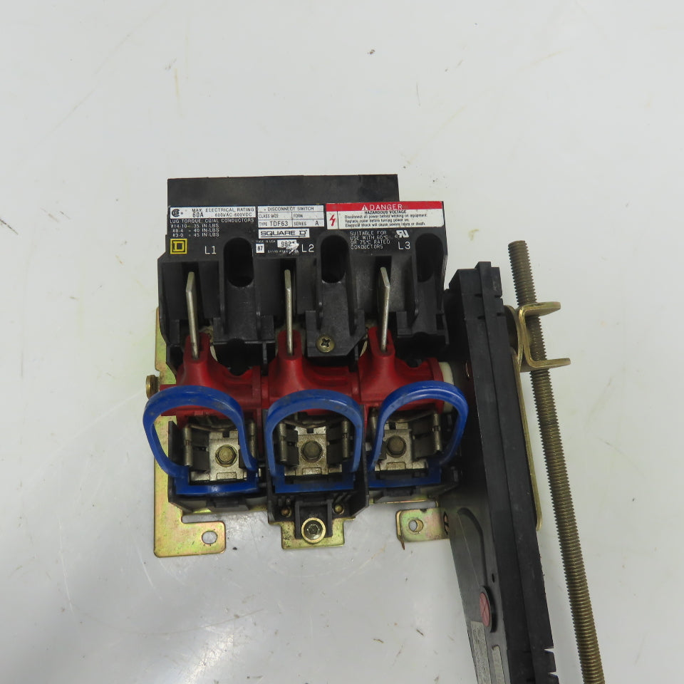 Square D TDF63 Ser A Class 9422 Disconnect Switch 60A 600V 3-Pole