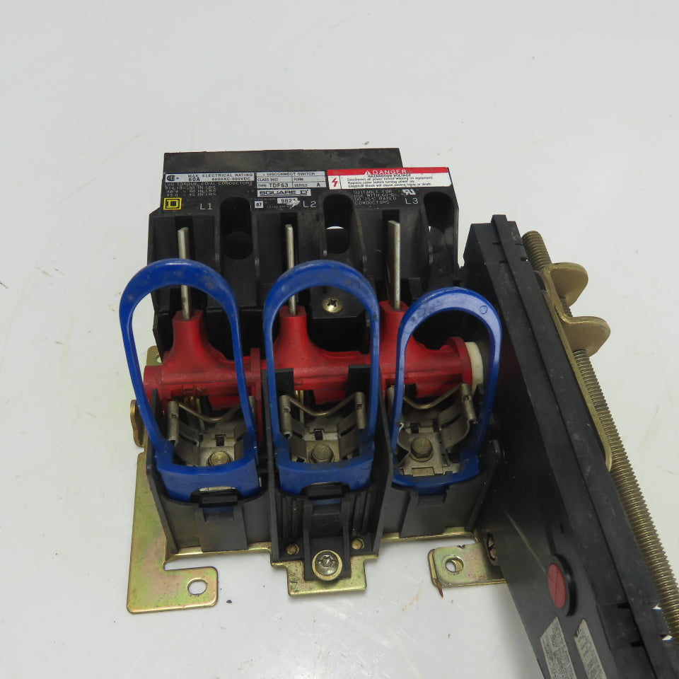 Square D TDF63 Ser A Class 9422 Disconnect Switch 60A 600V 3-Pole