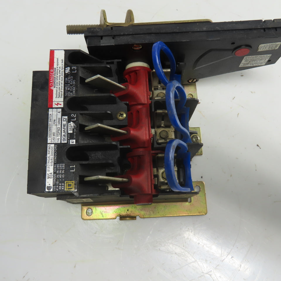 Square D TDF63 Ser A Class 9422 Disconnect Switch 60A 600V 3-Pole