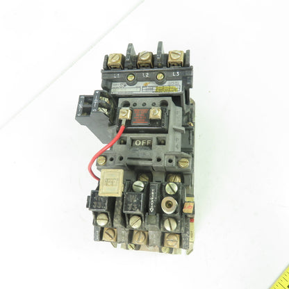 Allen Bradley 520F-A0D Size 0 3-Pole Reversing Motor Starter 5HP 600VAC 18A