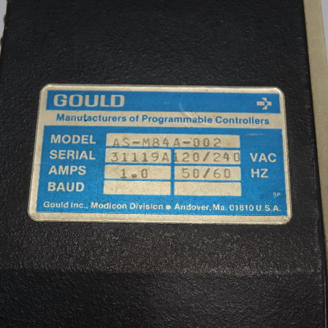 Gould AS-M84A-002 Modicon Micro 84 Controller 120/240VAC 50/60Hz