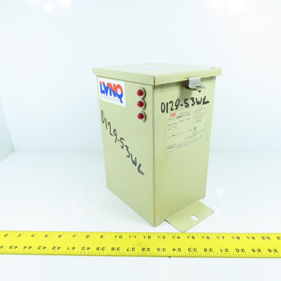 ABB C484D7.5-3FI 7.5KVAR Power Capacitor 480VAC 3PH 60HZ Nema 12
