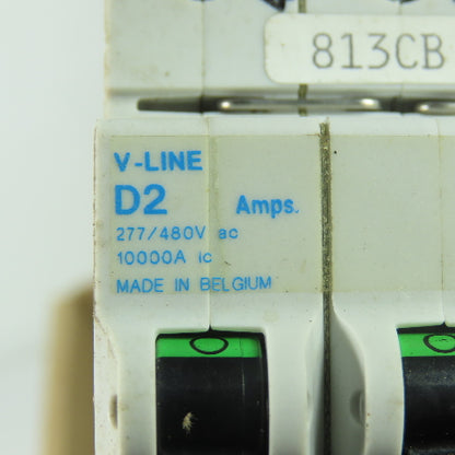 GE General Electric D2 V-Line 3-Pole Circuit Breaker 277/480V Lot Of 7