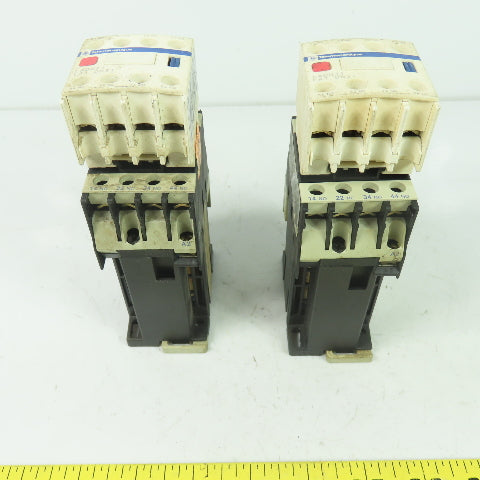 Telemecanique LADN31 LA1 DN31 3 Pole Contactor 600VAC 10A 24V Coil Lot Of 2