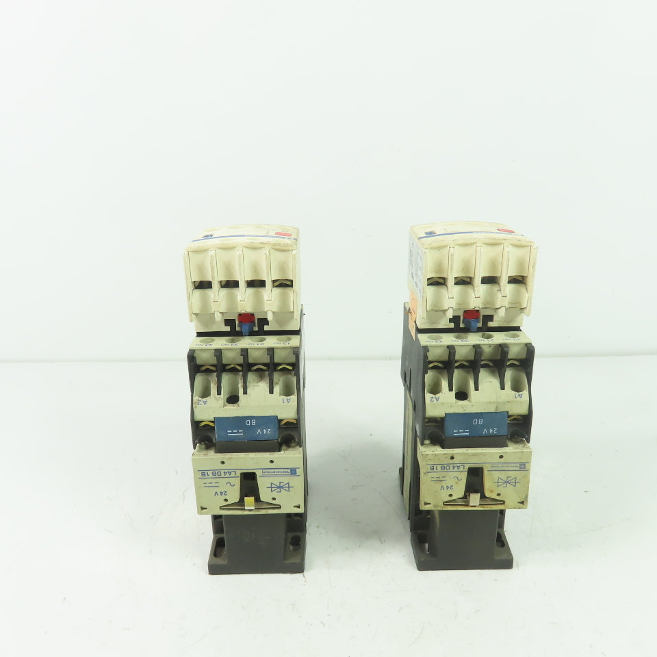 Telemecanique LADN31 LA1 DN31 3 Pole Contactor 600VAC 10A 24V Coil Lot Of 2