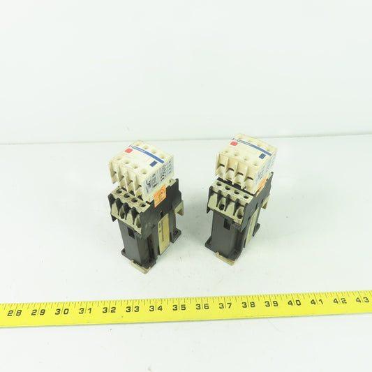 Telemecanique LADN31 LA1 DN31 3 Pole Contactor 600VAC 10A 24V Coil Lot Of 2