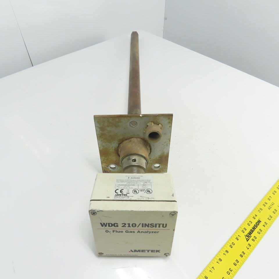 Ametek WDG 210/INSITU O2 Flue Gas Analyzer 100VAC 75VA 36-1/2" Probe 45" OAL
