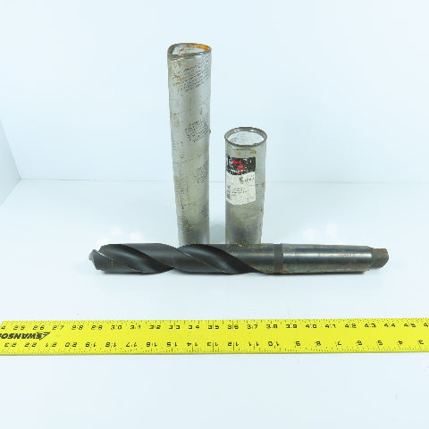 Michigan Drill 45mm HSS 2-Flute Spiral Drill Bit 448mm OAL #5 MT Shank 118° USA