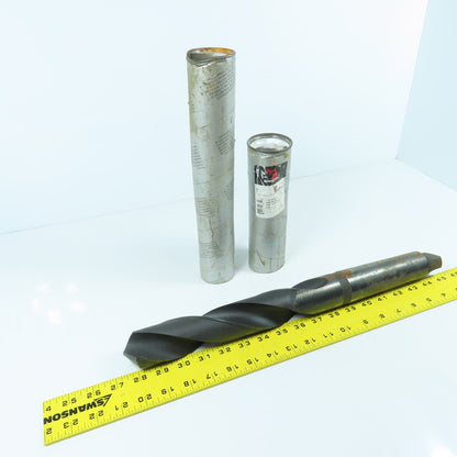 Michigan Drill 45mm HSS 2-Flute Spiral Drill Bit 448mm OAL #5 MT Shank 118° USA