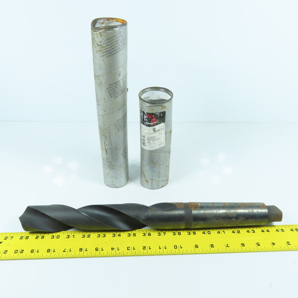 Michigan Drill 45mm HSS 2-Flute Spiral Drill Bit 448mm OAL #5 MT Shank 118° USA
