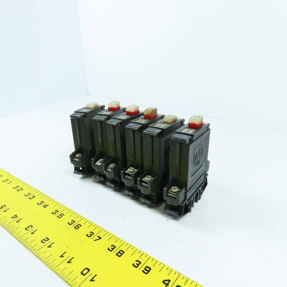 Allen Bradley 1492-G010 Ser B 1.0A Amp Single Pole Circuit Breaker 250VAC Lot/6