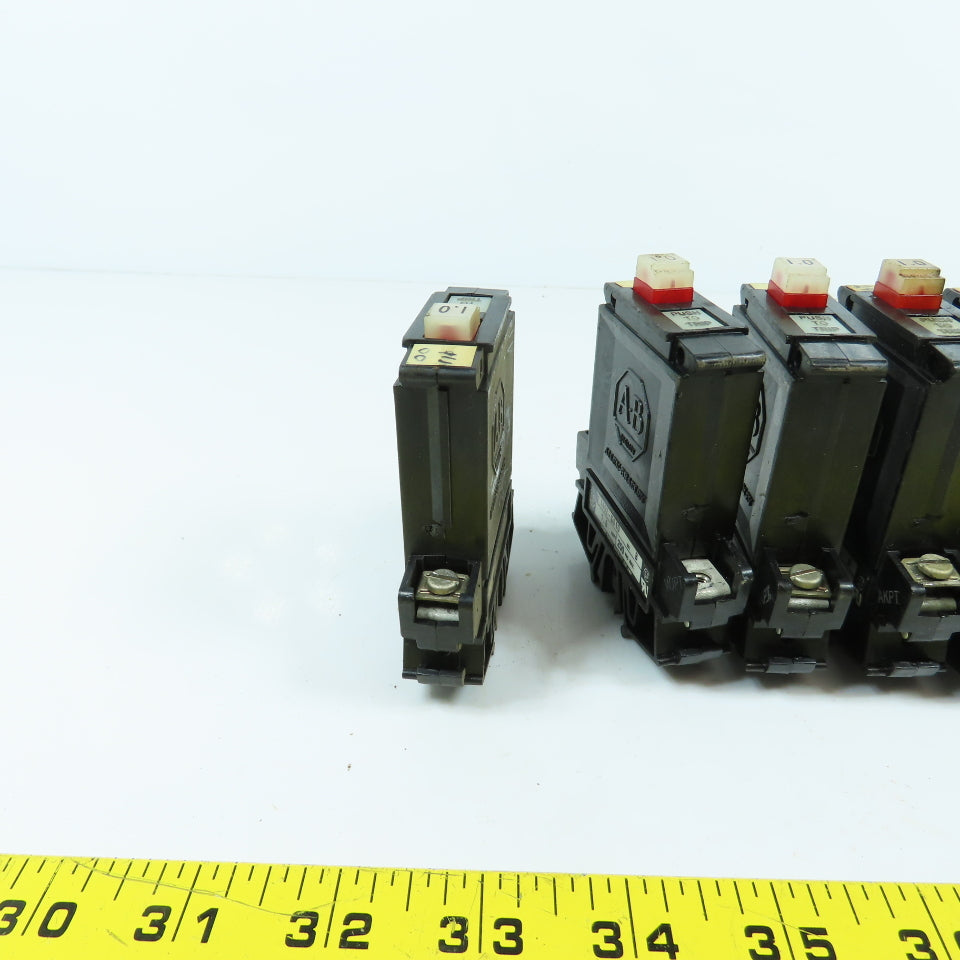 Allen Bradley 1492-G010 Ser B 1.0A Amp Single Pole Circuit Breaker 250VAC Lot/6
