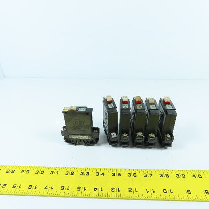 Allen Bradley 1492-G010 Ser B 1.0A Amp Single Pole Circuit Breaker 250VAC Lot/6