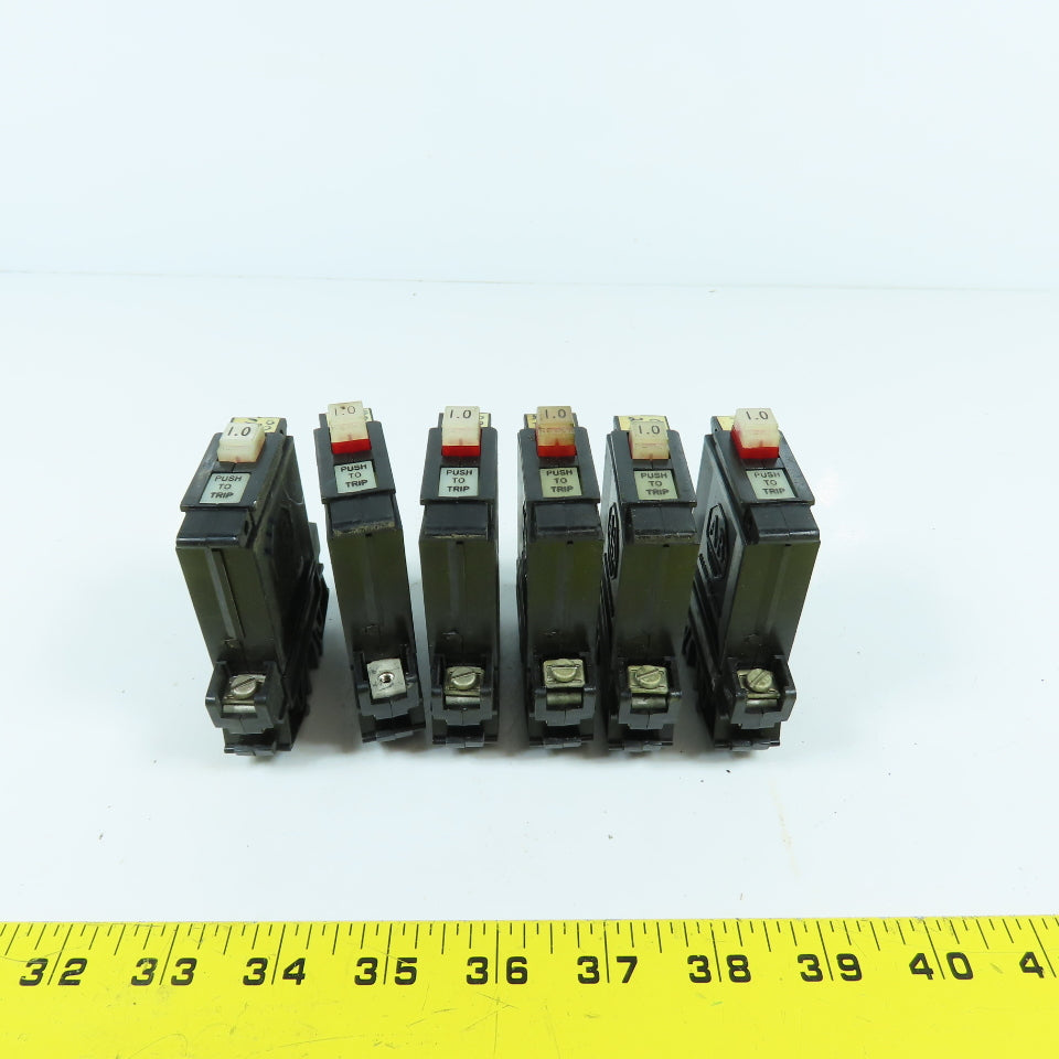 Allen Bradley 1492-G010 Ser B 1.0A Amp Single Pole Circuit Breaker 250VAC Lot/6