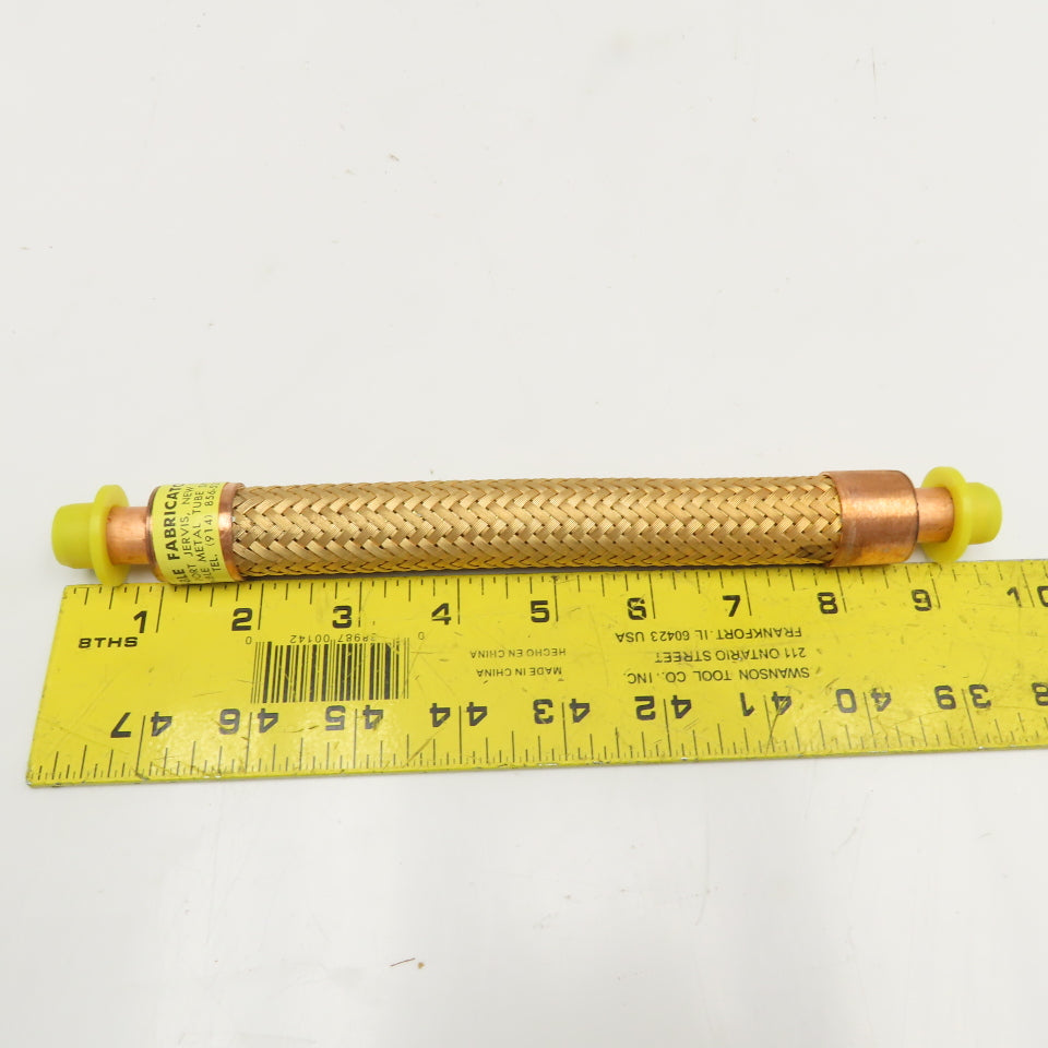 Flexible Fabricators Inc. 1/2" Slip Solder Braided Flexible Joint Tube 9" OAL