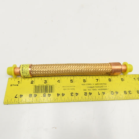 Flexible Fabricators Inc. 1/2" Slip Solder Braided Flexible Joint Tube 9" OAL
