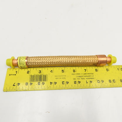 Flexible Fabricators Inc. 1/2" Slip Solder Braided Flexible Joint Tube 9" OAL