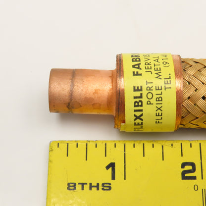 Flexible Fabricators Inc. 1/2" Slip Solder Braided Flexible Joint Tube 9" OAL