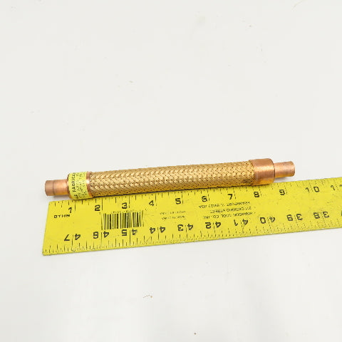 Flexible Fabricators Inc. 1/2" Slip Solder Braided Flexible Joint Tube 9" OAL