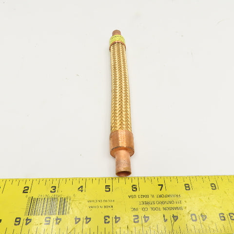 Flexible Fabricators Inc. 1/2" Slip Solder Braided Flexible Joint Tube 9" OAL