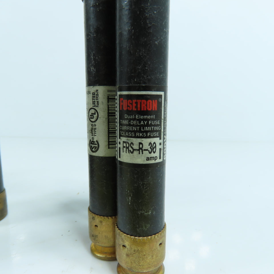 Bussmann FRS-R-60, 50, 40, 30 Fusetron Misc. Time Delay Fuses 30 To 60A Lot/12