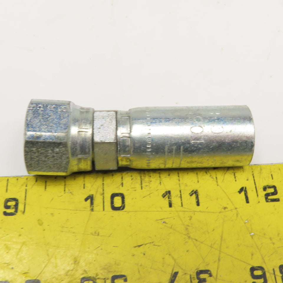 Parker 10655-08-06 1/2" JIC Female Swivel x 3/4" Hose Crimp On Fitting