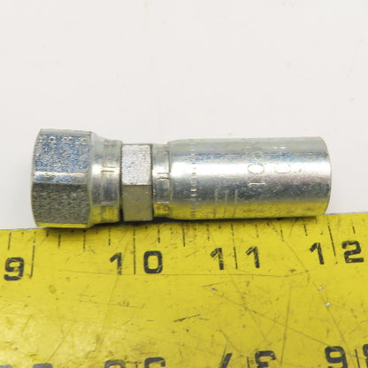 Parker 10655-08-06 1/2" JIC Female Swivel x 3/4" Hose Crimp On Fitting
