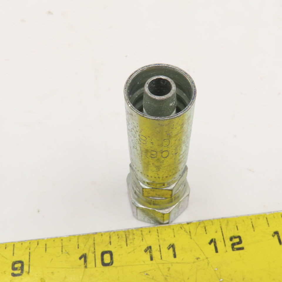 Parker 10655-08-06 1/2" JIC Female Swivel x 3/4" Hose Crimp On Fitting