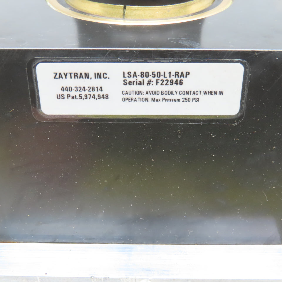 Zaytran Inc. LSA-80-50-L1-RAP Pneumatic Actuator 250PSI