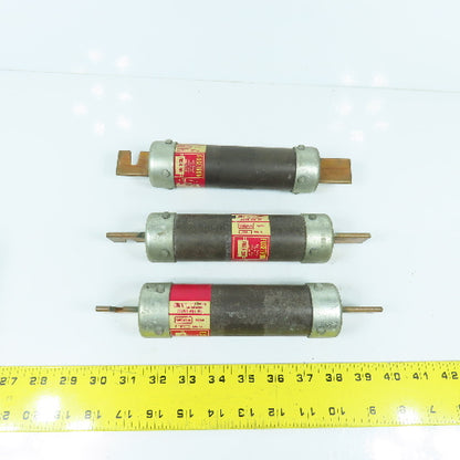 Fusetron FRS-R-200 200A Dual Element Time Delay Fuses 600VAC Lot Of 3
