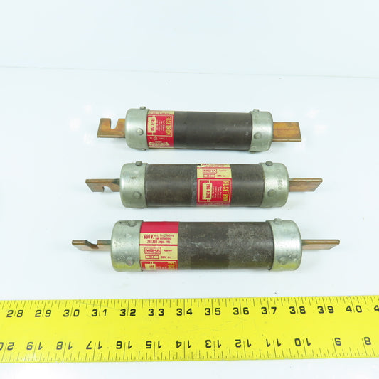 Fusetron FRS-R-200 200A Dual Element Time Delay Fuses 600VAC Lot Of 3