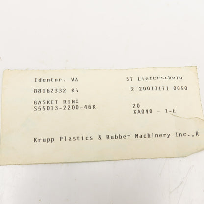 Krupp Kautex S55013-2200-46K Gasket Ring
