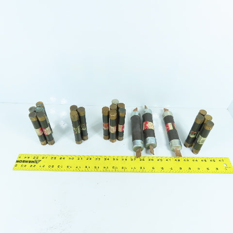 Fusetron FRS-R Large Lot Of Time Delay Fuses 600VAC 2.5A, 12A, 80A 3A, 5A Lot/21