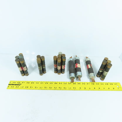 Fusetron FRS-R Large Lot Of Time Delay Fuses 600VAC 2.5A, 12A, 80A 3A, 5A Lot/21
