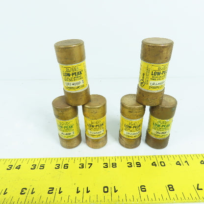 Buss LPJ-45SP Low Peak 45A Dual Element Time Delay Fuses 600VAC Lot Of 6