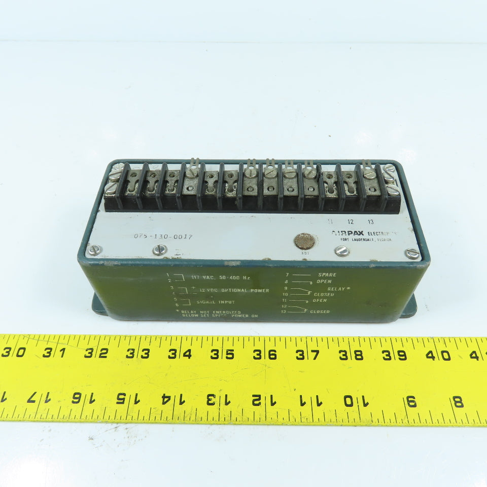 Airpax Electronics 075-130-0017 Controller 117VAC 50-400HZ