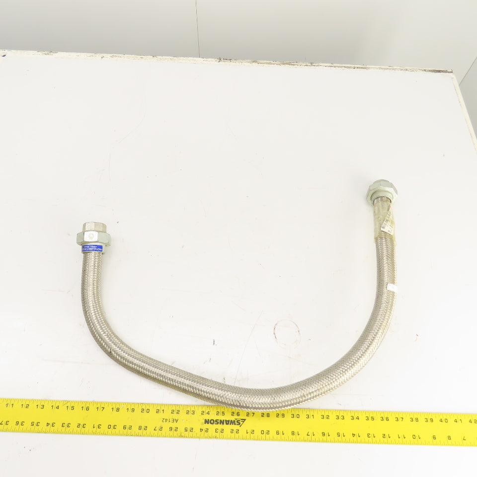 Bridgestone Flowtech 25A 1" NPT Braided Flexible Hydraulic Hose 43" OAL