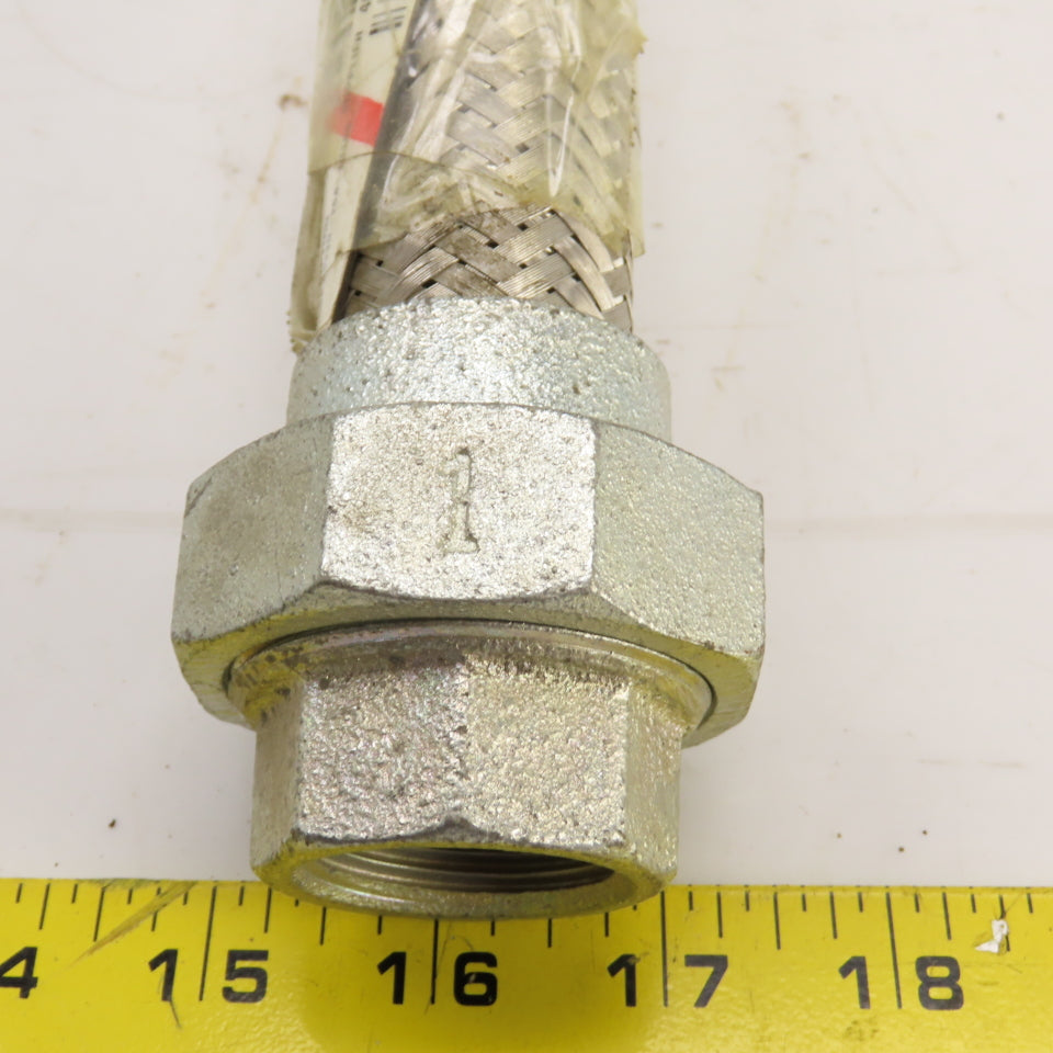 Bridgestone Flowtech 25A 1" NPT Braided Flexible Hydraulic Hose 43" OAL