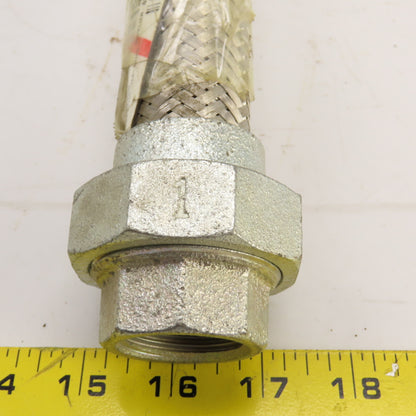 Bridgestone Flowtech 25A 1" NPT Braided Flexible Hydraulic Hose 43" OAL