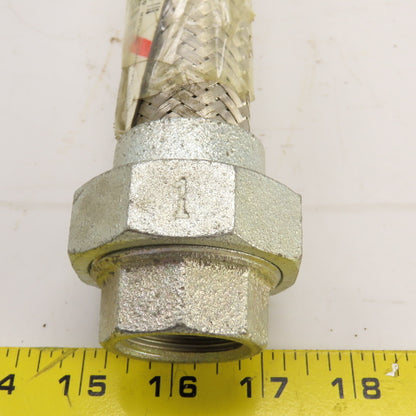 Bridgestone Flowtech 25A 1" NPT Braided Flexible Hydraulic Hose 43" OAL