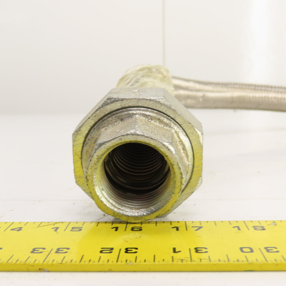 Bridgestone Flowtech 25A 1" NPT Braided Flexible Hydraulic Hose 43" OAL