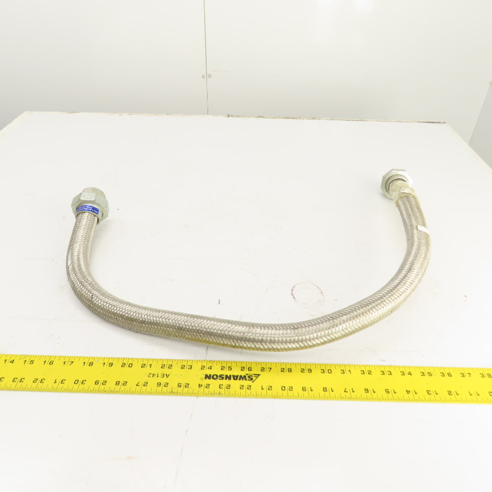 Bridgestone Flowtech 25A 1" NPT Braided Flexible Hydraulic Hose 43" OAL