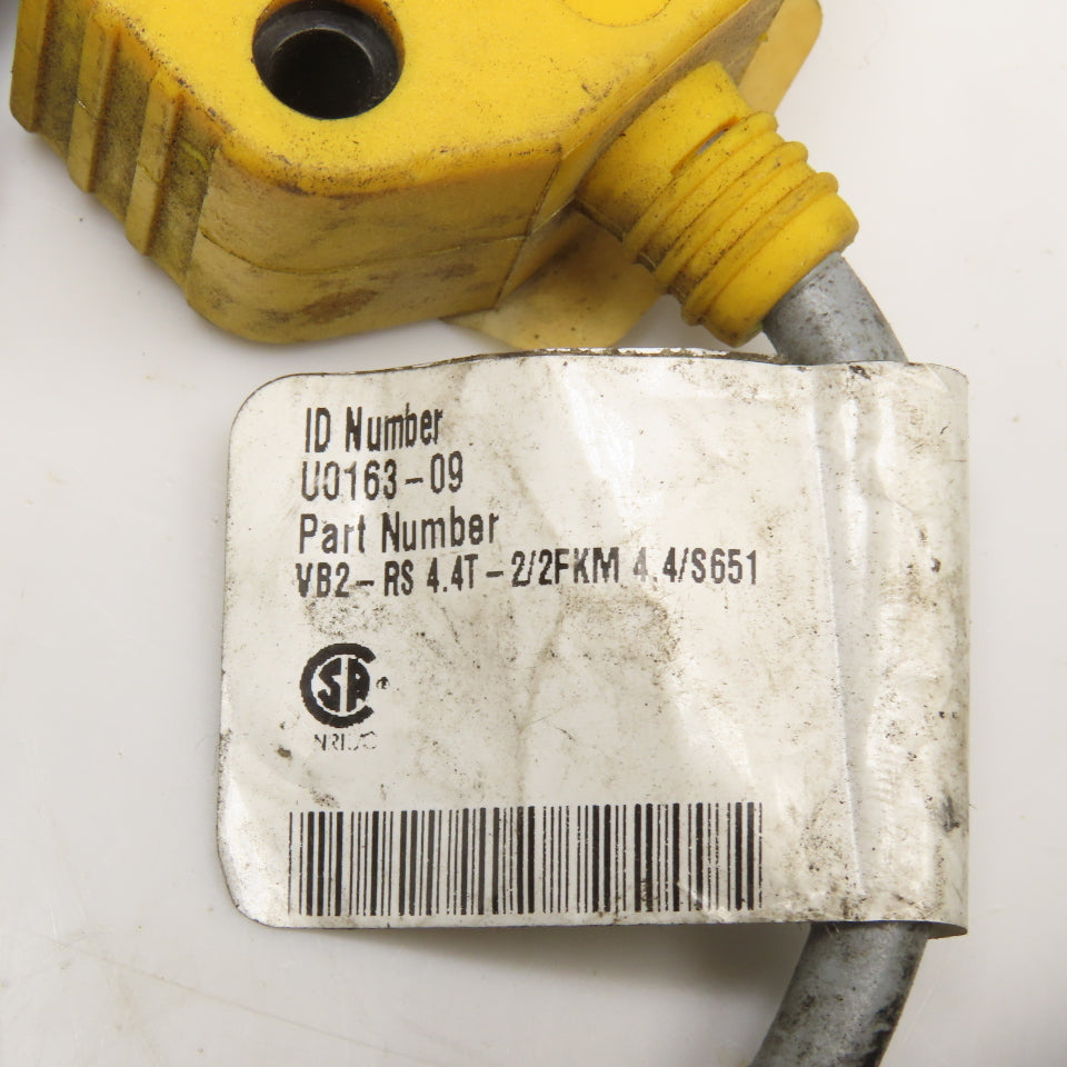 Turck VB2-RS 4.4T-2/2FKM 4.4/S651 2 Branch Splitter Daisy Chain Cord Set Lot/4